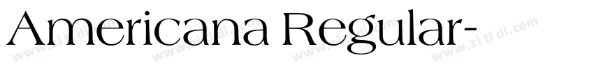 Americana Regular字体转换